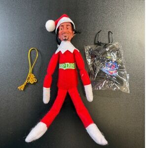 Snoop Dogg Snoop Christmas Elf Doll Hip Hop Holiday Decor Red White JB4
